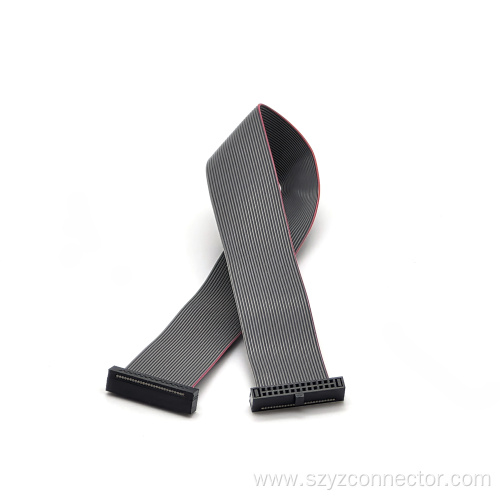 Flat Cable Connecting Wire: 2H/1.27*1.27 IDC-26P*2 + UL2678#30-TS-7*0.10, Red Edge